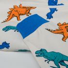 Cool Club, Pijama-salopeta pentru baieti, alb, imprimeu dinozauri