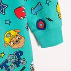 Cool Club, Pijama-salopeta pentru baieti, turcoaz, imprimeu Paw Patrol