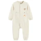 Cool Club, Pijama tip salopeta pentru baieti, bej, set, 2 buc.