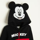 Cool Club, Pijama tip salopeta pentru baieti cu gluga, mix, imprimeu Mickey Mouse