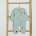Cool Club, Pijama tip salopeta pentru baieti, ecru, verde, imprimeu Disney, set, 2 buc.