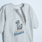 Cool Club, Pijama tip salopeta pentru baieti, gri melange, imprimeu Lion King