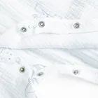 Cool Club, Pijama tip salopeta pentru baieti, muselina, alb, imprimeu Dumbo