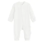 Cool Club, Pijama tip salopeta pentru bebelusi, bumbac organic, alb, set, 2 buc.