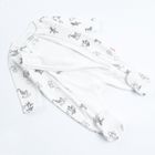 Cool Club, Pijama tip salopeta pentru bebelusi, bumbac organic, ecru, imprimeu Winnie the Pooh