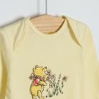 Cool Club, Pijama tip salopeta pentru fete, alb, roz, galben, imprimeu Winnie the Pooh, set, 3 buc.