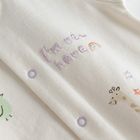 Cool Club, Pijama tip salopeta pentru fete, bumbac organic, ecru
