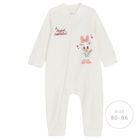 Cool Club, Pijama tip salopeta pentru fete, ecru, imprimeu Disney