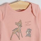 Cool Club, Pijama tip salopeta pentru fete, ecru, roz, imprimeu Bambi, set 3 buc.