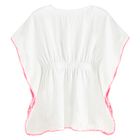 Cool Club, Poncho pentru fete, muselina, alb