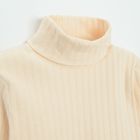 Cool Club, pulover cu guler inalt pentru fete, din tricot striat, ecru