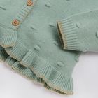 Cool Club, Pulover pentru fete, cardigan, verde, imprimeu flori