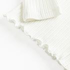 Cool Club, Pulover pentru fete, cu nasturi, din tricot striat, alb