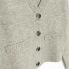 Cool Club, Pulover pentru fete, cu nasturi, oversize, gri melanj