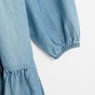 Cool Club, Rochie cu maneca lunga pentru fete, denim, cu guler