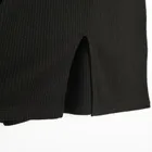 Cool Club, Rochie cu maneca lunga pentru fete, din tricot striat, negru
