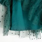 Cool Club, Rochie cu maneca lunga pentru fete, tulle, verde inchis