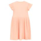 Cool Club, Rochie cu maneca scurta pentru fete, din tricot striat, portocaliu