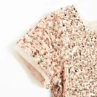 Cool Club, Rochie cu maneca scurta pentru fete, velur, auriu