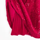 Cool Club, Rochie cu maneca scurta pentru fete, velur, rosu
