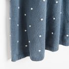 Cool Club, Rochie tricotata cu maneca lunga pentru fete, albastru, cu buline