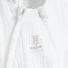 Cool Club, Salopeta cu gluga pentru bebelusi, muselina, alb