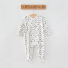 Cool Club, Salopeta din bumbac organic pentru fetite, mix de culori, imprimeu leopard, set 2 buc.
