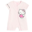 Cool Club, Salopeta rompers pentru fete, roz, imprimeu Hello Kitty, set, 2 buc.