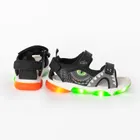 Cool Club, Sandale pentru baieti, negru, talpa cu leduri