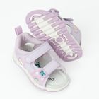 Cool Club, Sandale pentru fete, violet, imprimeu Fisher-Price, brant din piele