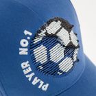 Cool Club, Sapca albastra pentru baieti, imprimeu Player No. 1