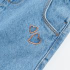 Cool Club, Sarafan de blugi pentru fete, denim, imprimeu inimioare