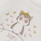 Cool Club, Set fete, bluza cu maneca lunga si colanti, imprimeu bufnita