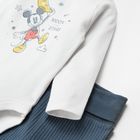 Cool Club, Set pentru baieti, body cu maneca lunga, pantaloni, mix de culori, imprimeu Mickey Mouse