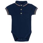 Cool Club, Set pentru baieti, Body cu maneca scurta, Pantaloni din textil, bluemarin-maro