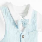 Cool Club, Set pentru baieti, Body cu maneca scurta, Pantaloni din textil din muselina, mix