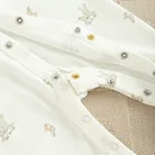 Cool Club, Set pentru bebelusi, Body cu maneca lunga, Pijama tip salopeta, Pantaloni cu botosei, Caciula, alb