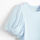 Cool Club, Set pentru fete, Bluza cu maneca scurta, Pantaloni din textil, wide, albastru