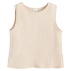 Cool Club, Set pentru fete, Bluza fara maneci, Pantaloni din textil, bej