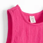 Cool Club, Set pentru fete, Bluza fara maneci, Pantaloni din textil, wide, roz