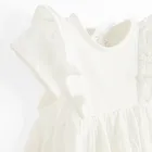 Cool Club, Set pentru fete, Body-rochie cu maneca scurta, Palarie, muselina, alb