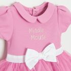 Cool Club, Set pentru fete, Body-rochie cu maneca scurta pentru fete, Bentita, roz, imprimeu Minnie Mouse