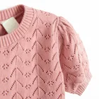 Cool Club, Set pentru fete, din tricot, Bluza cu maneca lunga, Pantaloni, roz