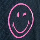 Cool Club, Set pentru fete, Tricou, Colanti scurti, din tricot striat, negru, imprimeu SmileWorld