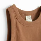 Cool Club, Top pentru fete, din tricot striat, maro