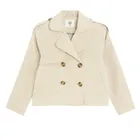 Cool Club, Trenci pentru fete, cropped, bej