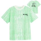 Cool Club, Tricou pentru baieti, oversize, alb-verde