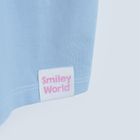 Cool Club, Tricou pentru fete, alb-albastru, imprimeu SmileWorld