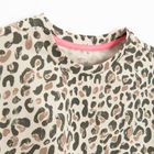 Cool Club, Tricou pentru fete, crop top, bej