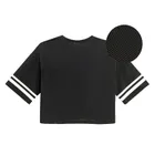 Cool Club, Tricou pentru fete, crop top, negru